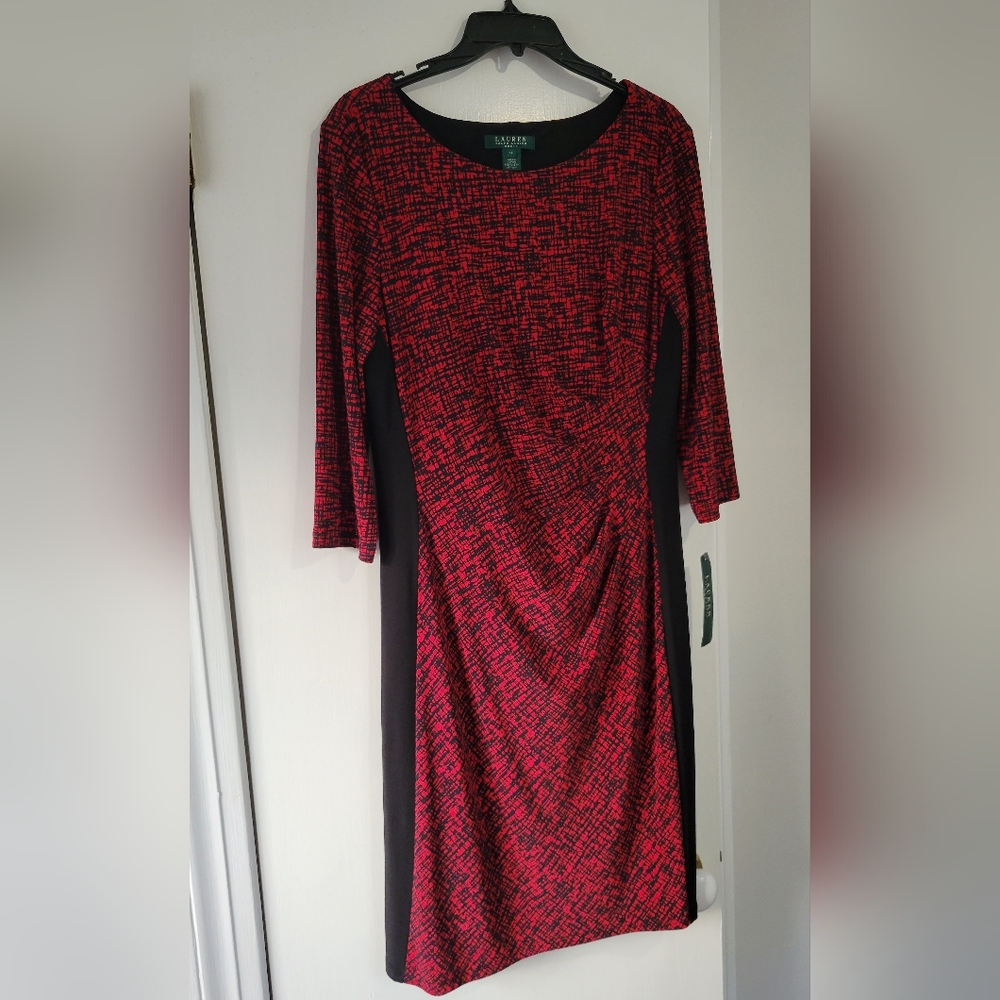 NWT Lauren Ralph Lauren Printed Jersey Dress 14